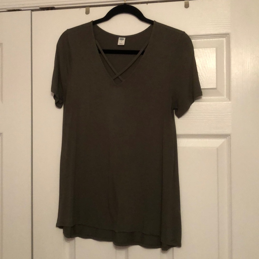 Olive Crossed Shirt